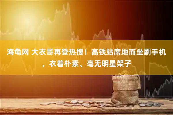 海龟网 大衣哥再登热搜！高铁站席地而坐刷手机，衣着朴素、毫无明星架子